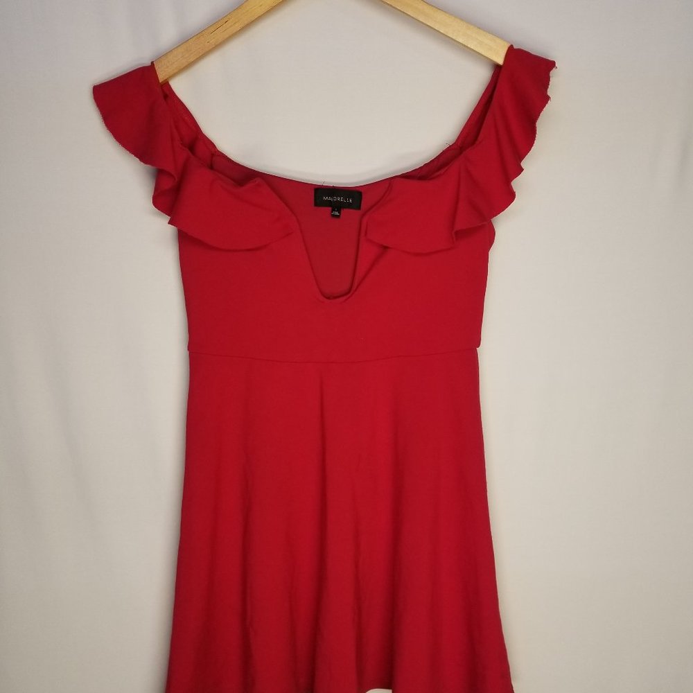 MAJORELLE RED FLORAL MINI DRESS